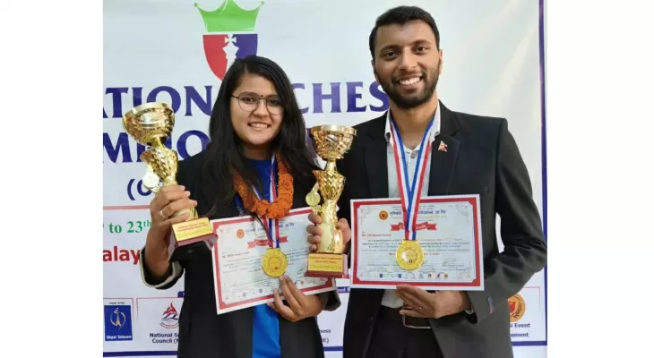 रुपेश र सुजना अपराजित रहँदै च्याम्पियन