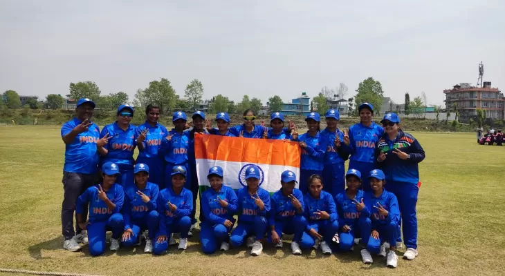 नेपाल भारत नेत्रहीन महिला क्रिकेट : दोस्रो दिनको खेलमा भारत ९ विकेटले विजयी