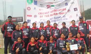 नेपाल भारत नेत्रहीन महिला क्रिकेट : श्रृंखलामा नेपाल २–१ ले अगाडि