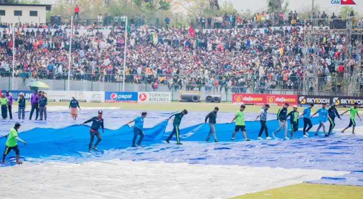 वर्षाको कारण अवरुद्ध नेपाल र कुवेतबीचको सेमिफाइनल खेल सुरु