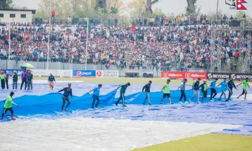 वर्षाको कारण अवरुद्ध नेपाल र कुवेतबीचको सेमिफाइनल खेल सुरु