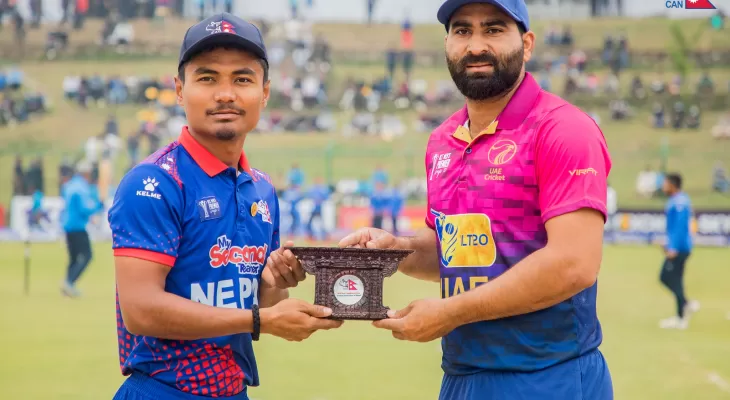 नेपाल र युएईको खेल आजका लागि स्थगित