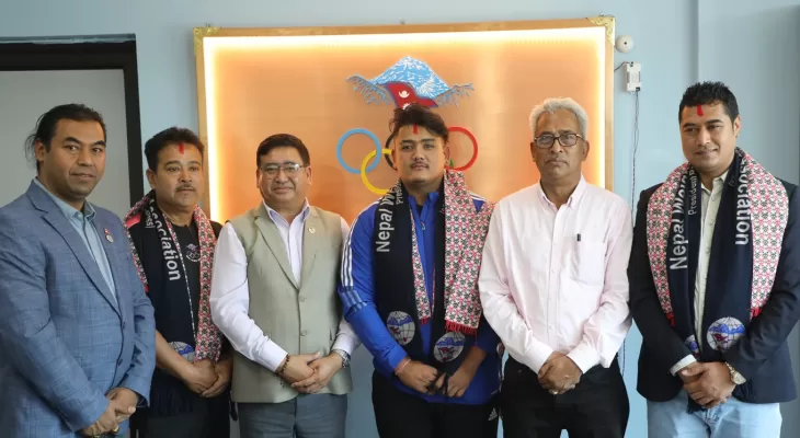 Arrival of the weightlifting team in South Korea