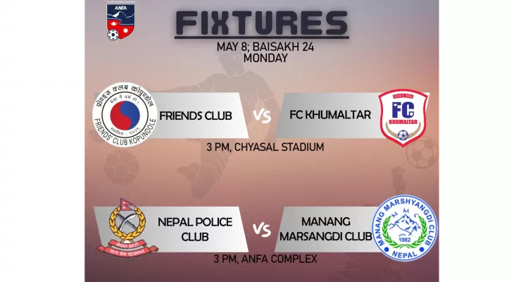 ए डिभिजन लिगमा आजबाट १६ औं चरणको खेल हुदैँ