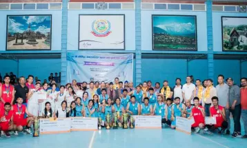 बास्केटबल प्रतियोगिताको उपाधि वडा २ र ४ लाई