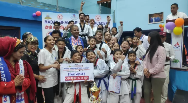 बागमती प्रदेशस्तरीय तेक्वान्दो प्रतियोगिताको उपाधि आयोजकलाई