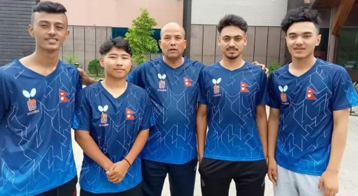 दक्षिण एसियाली युथ टेबलटेनिस च्याम्पियनसिपमा नेपाललाई स्वर्ण