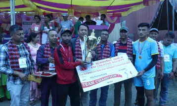 खुला पुरुष भलिबलको उपाधि महासङ्घलाई