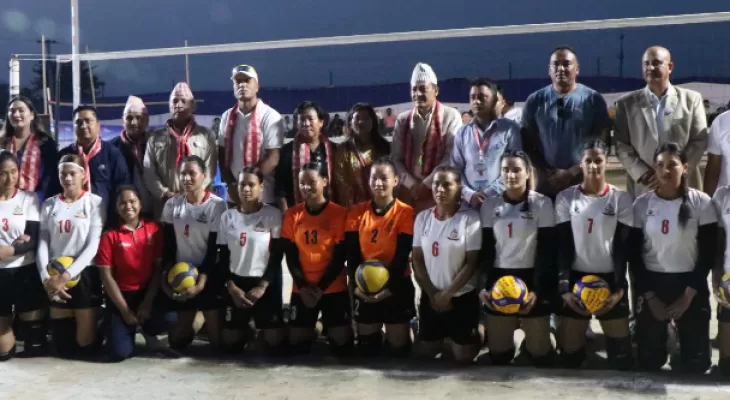 एपीएफ इटहरीमा जारी राष्ट्रिय महिला भलिबल प्रतियोगिताको सेमिफाइनलमा