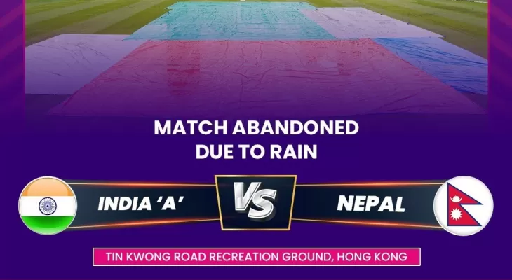 वर्षा बाधक बन्दा नेपाल र भारतबीचको खेल रद्द
