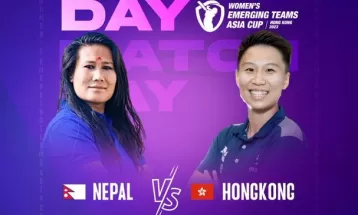 हङकङसंग हुने भनिएको खेल बर्षाका कारण रद्ध भएपछि नेपाल प्रतियोगिताबाट बाहिरियो