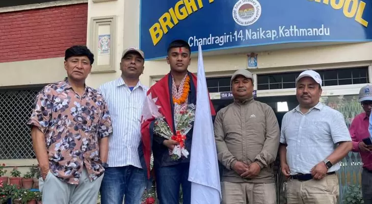 वर्ल्ड स्कुल तेक्वान्दो च्याम्पियनसिपमा सहभागी हुन उज्जवल मेक्सिको प्रस्थान