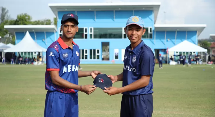 नेपालले थाइल्यान्डलाई २ सय २५ रनले हरायो