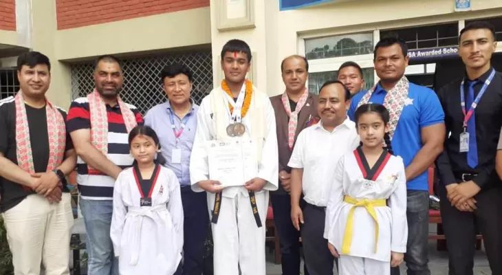 दोहोरो पदक विजेता उज्ज्वल सम्मानित