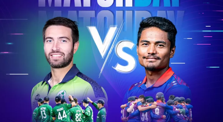 नेपाल आयरल्यान्डविरुद्ध टस हारेर ब्याटिङ गर्दै