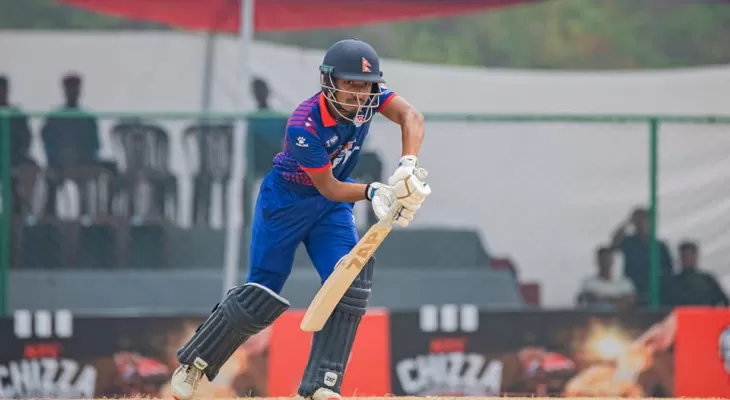 आयरल्यान्डविरुद्ध नेपालको तेस्रो विकेट खस्यो