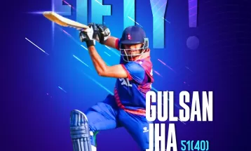 गुलशनको अर्धसतकमा नेपालले आयरल्यान्डलाई दियो २ सय ६९ रनको लक्ष्य