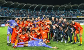 कुवेतलाई पेनाल्टी सुटआउटमा पराजित गर्दै भारतले जित्यो साफ च्याम्पियनशिपको उपाधि