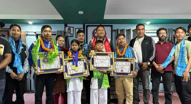 कोरिया ओपनका स्वर्ण विजेता रेगन र सुचित्रा सम्मानित