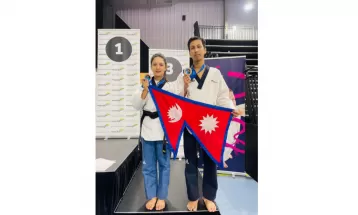 जीटु तेक्वान्दो च्याम्पियनसिपमा सन्दीपा र शिशिरलाई कांस्य