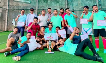 प्रथम प्रेस युनियन फुटसल प्रतियोगिताको उपाधी इटहरी जेसिजलाई