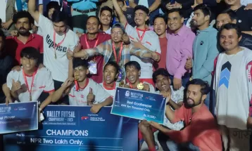 भ्याली फुटसल च्याम्पियनसिपको उपाधि ललितपुर महानगरपालिकालाई