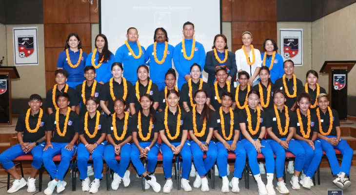 मैत्रीपूर्ण खेलका लागि महिला फुटबल टोलीको बिदाइ