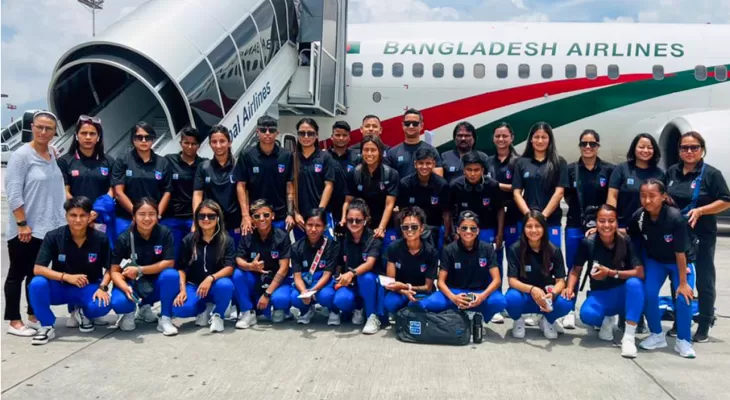 Nepali women football team leaves for Bangladesh for friendly matches