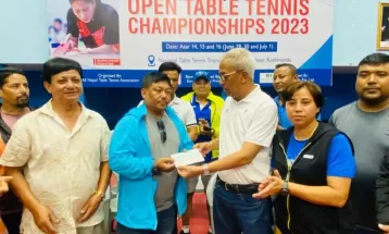 टेबलटेनिस खेलाडी सेलिशालाई आर्थिक सहयोग