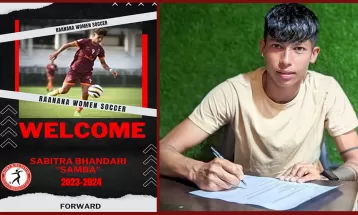 युरोपेली फुटबल क्लबबाट खेल्न जान लागेकी भण्डारीलाई मन्त्री लिम्बूको बधाई