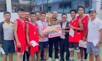 मनास्लु एसइइ कप थ्री बाइ थ्री बास्केटबल प्रतियोगिताको च्याम्पियन