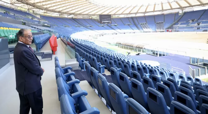 PM Dahal observes Olympic Stadium