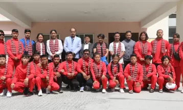 आईटीएफ तेक्वान्दो टोली हैदराबाद प्रस्थान