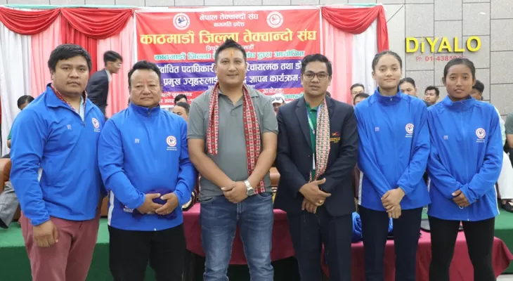 एसियाड खेल्ने खेलाडीलाई काठमाडौं तेक्वान्दोको प्रोत्साहन