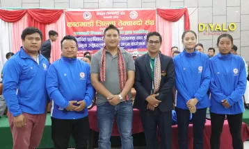 एसियाड खेल्ने खेलाडीलाई काठमाडौं तेक्वान्दोको प्रोत्साहन