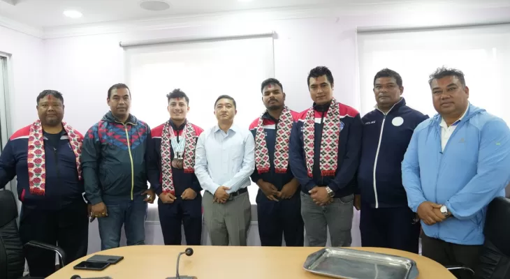 भारोत्तोलनमा पदक जित्न सफल खेलाडीलाई सदस्य–सचिवको बधाई