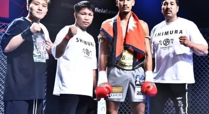 Boxer Ghimire bags one more award in Japan