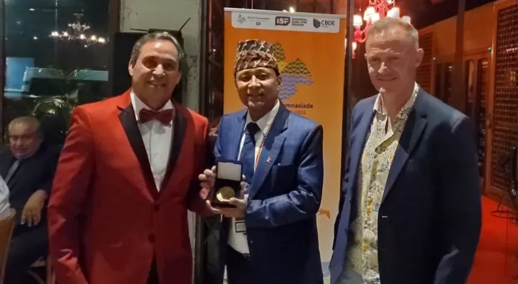 आइएसएफ यु १५ जिम्न्यासाइडमा नेपाललाई उत्कृष्ट राष्ट्रको सम्मान