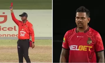 क्रिकेटमा पहिलो पटक रातो कार्ड, खेलाडीलाई मैदान बाहिर पठाइयो