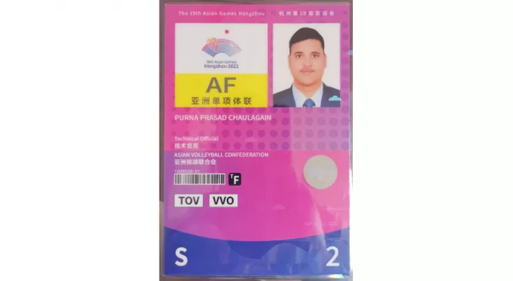 भलिबलका अन्तर्राष्ट्रिय रेफ्री चौलागाईं एसियाली खेलकुदका लागि छनोट