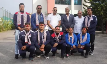 विश्व च्याम्पियनसिपमा सहभागि हुने भारोत्तोलन टोलीको बिदाइ