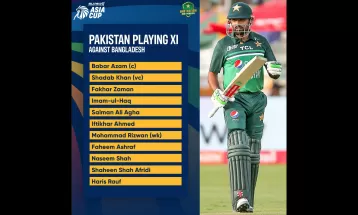 एसिया कप सुपर–४ : पहिलो खेलका लागि पाकिस्तानको प्लेइङ इलेभेन घोषणा