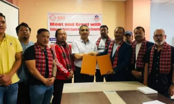 जिल्ला खेलकुद बिकास समिति र नेसनल हस्पिटलबीच सम्झौता