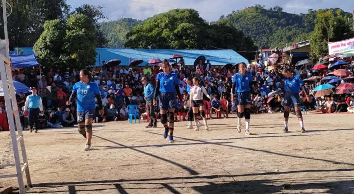 राष्ट्रिय महिला भलिबलको उपाधि पुलिसलाई