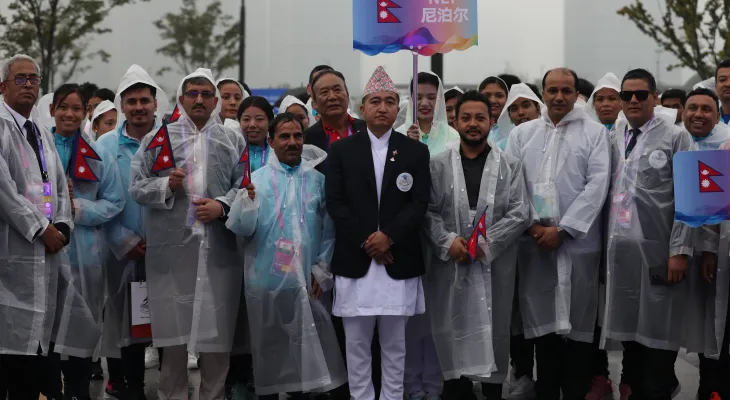 सदस्य–सचिव घिसिङ झण्डोत्तोलनमा सहभागी