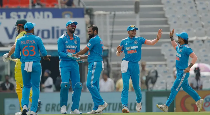 पहिलो एकदिवसीय खेलमा भारतले अष्ट्रेलियालाई हरायो