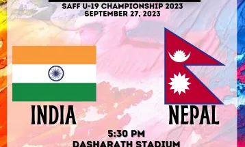 साफ च्याम्पियनसिप : नेपाल र भारतबीचमा खेल हुँदै