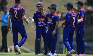 एसिसी प्रिमियर कप क्रिकेटमा नेपालले इरानलाई दुई सय ७४ रनले हरायो