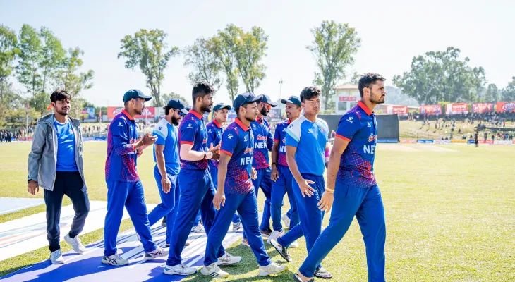 Nepal were defeated by Oman by five runs in the ICC T20 World Cup Asia Qualifier