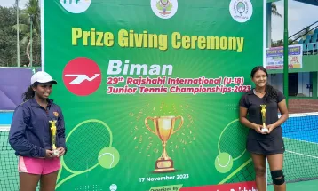 सुनिरालाई यु–१८ जुनियर टेनिस डबल्समा रजत